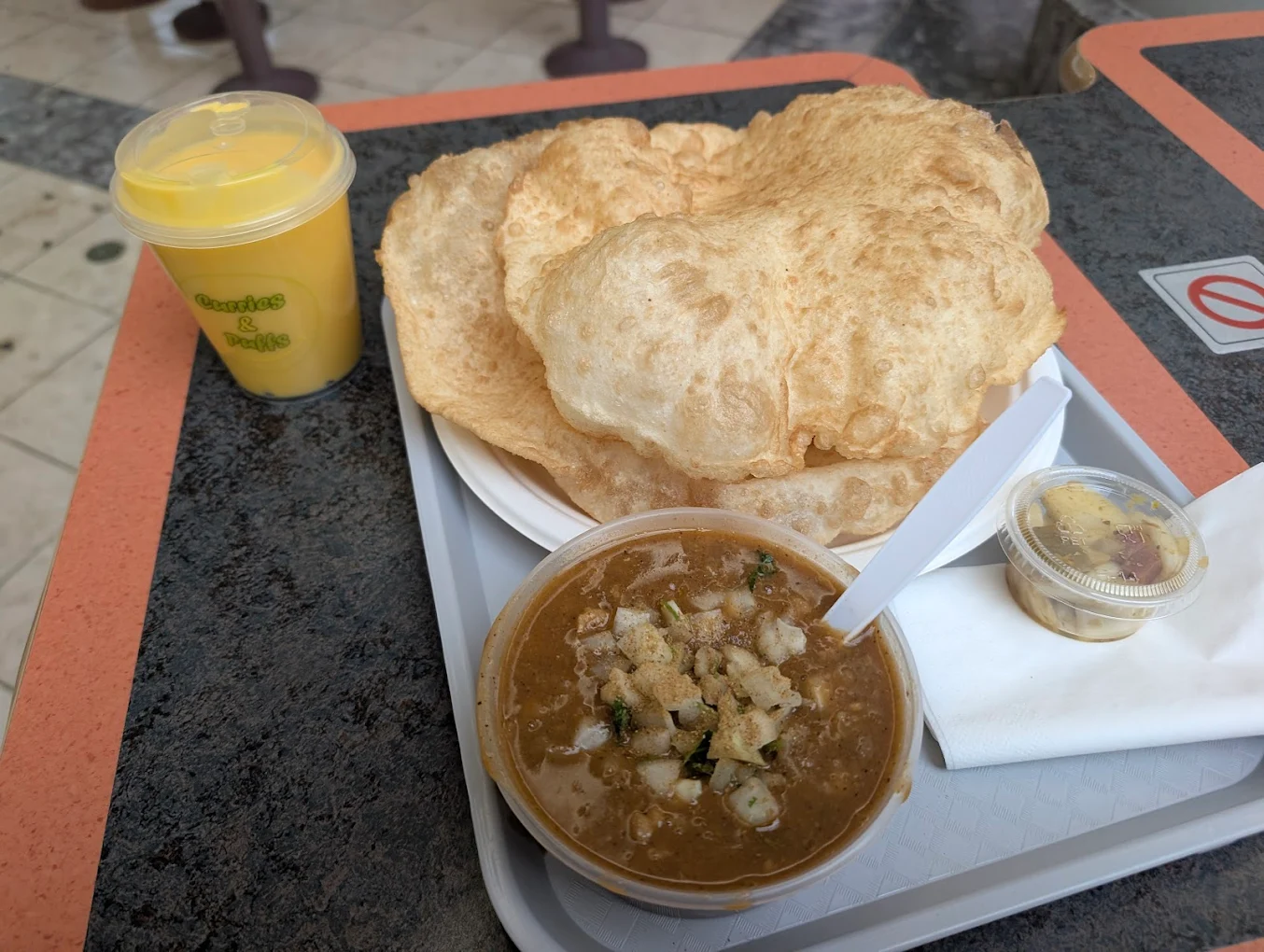Gulab Jamun dessert at Curries & Puffs Edmonton